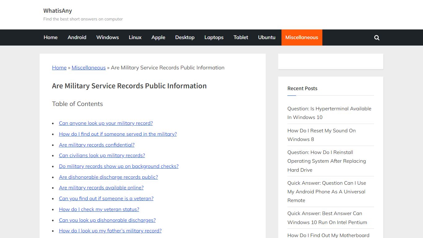 Are Military Service Records Public Information - WhatisAny